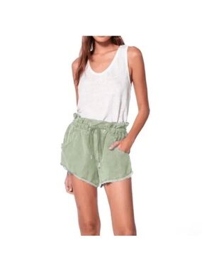 Young Fabulous & Broke NWT Izzy linen blend casual green high waist short medium